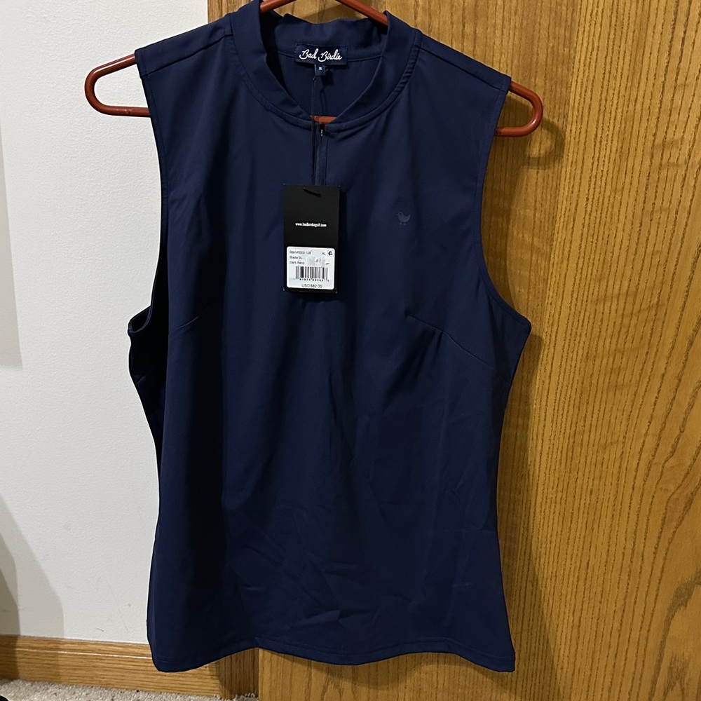 Bad Birdie Women’s Sleeveless Golf Tank Top - Navy Blue